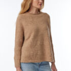 crew neck sweater in baby camel and extrafine merino