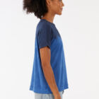 Boat neck T-shirt in microfibre jersey, garment-dye technique