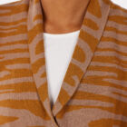 Cotton crêpe blazer with inlaid zebra pattern