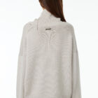 Turtleneck sweater in 100% Extrafine Merino, long dropped sleeves