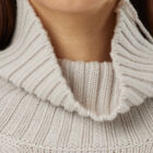 Turtleneck sweater in 100% Extrafine Merino, long dropped sleeves