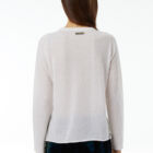 Cashmere-blend crew neck sweater, long sleeves