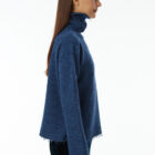 Turtleneck sweater in mélange blend of Cashmere and Lambswool,