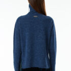 Turtleneck sweater in mélange blend of Cashmere and Lambswool,