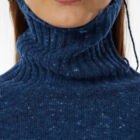 Turtleneck sweater in mélange blend of Cashmere and Lambswool