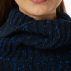 Poncho turtleneck in mélange blend of Cashmere and Lambswool