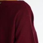 Boat neck sweater in 100% Extrafine Merino, horizontal rib knit