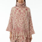 High neck poncho in Baby Alpaca and Merino wool