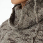 High-neck sweater in Baby Alpaca and Merino wool