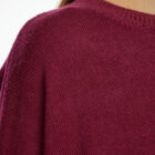 Crew neck sweater garment dyed with stone washed technique, 100% Extraine Merino