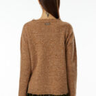 Crew neck sweater in mélange blend of Cashmere and Lambswool