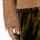 Crew neck sweater in mélange blend of Cashmere and Lambswool