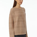 Crew neck sweater in 100% Extrafine Merino, dropped long sleeves