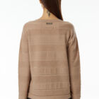 Crew neck sweater in 100% Extrafine Merino, dropped long sleeves