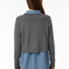 Cashmere-blend crew neck sweater, long raglan sleeves