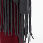 Poncho con collo ad anello in 100% Merino Extrafine