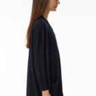 V neck cardigan in 100% Extrafine Merino, long dropped sleeves