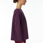 Boat neck sweater in 100% Extrafine Merino, horizontal rib knit,