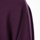 Boat neck sweater in 100% Extrafine Merino, horizontal rib knit,