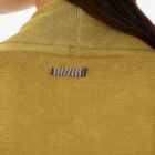 Milano stitch caban in 100% shiny viscose, long sleeves, pockets at front, sligtly A line and asimmetrical edgings.