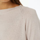 Lurex mini pull, crew neck raglan long sleeve. Small vestibility.