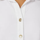 Polo neck t-shirt in viscose stretch jersey with small golden buttons small vestibility.